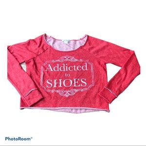 ❤️Body Central Top L Red Addicted To Shoes C…